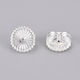 Earring Back - Nut (Flower) - 9mm - Silver - 5 pairs