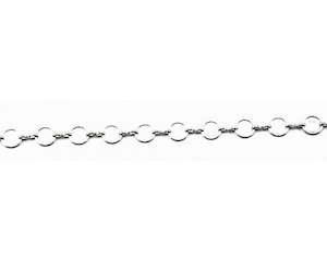 Chain: Loop and Connector - Platinum - 1 meter
