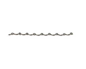 Chain: Chain - U-Shaped Bar - 0.8mm - Silver - 1 meter