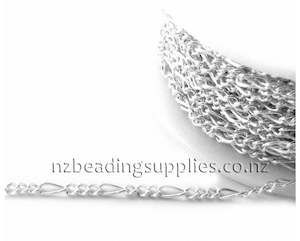 Chain: Chain - Figaro - 3mm x 7mm - 1 meter