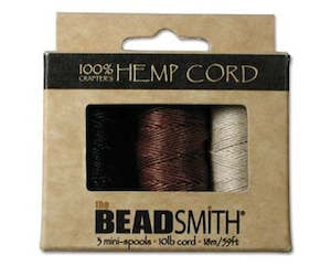 Cord: BeadSmith - Hemp Cord - 3 pack Spool