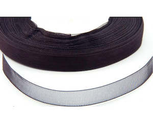 Ribbon: Organza Ribbon -10mm - 22 metres - Black