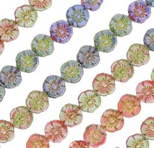 Czech - Table Cut - Sun Daisies - Gold