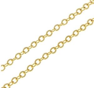 Chain: Chain - Oval Link - Gold Plated - 3.7mm x 3mm -  1 meter