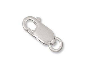 Lobster Clasp (Flat) with Jump Ring - Sterling Silver - 1 piece