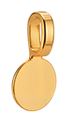 Findings: Bail - Glue On - Flat Round - 18mm x 10mm - Gold Plated - 1 piece