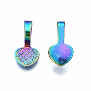 Findings: Bail - Glue On - Rainbow - 1 piece
