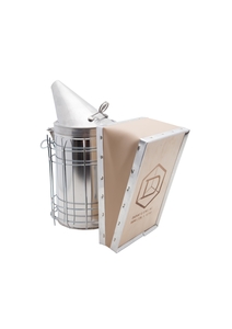 Products: Dadant Smoker 4" - USA with Shield & Wooden Bellows - New Zealand Beeswax