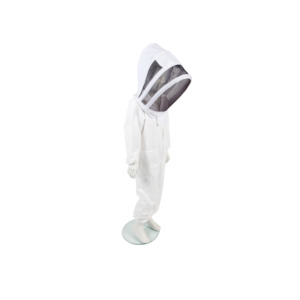 Products: Childs Beesuit with folding hood - White - New Zealand Beeswax