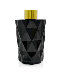 Products: 200ml Diamond Cut Black Diffuser Bottle - Gold Collar