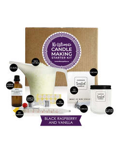 The Ultimate Candle Making Starter Kit - Black Raspberry & Vanilla - Clear Pharmacist