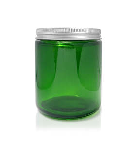 The Pharmacist Collection: Green Pharmacist Glass Jar with Silver Lid 200ml