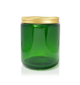 The Pharmacist Collection: Green Pharmacist Glass Jar with Gold Lid 200ml