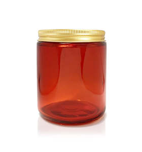 The Pharmacist Collection: Smoke Red Pharmacist Glass Jar with Gold Lid 200ml