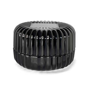 Macaron Collection: Black Macaron Glass Jar with Lid 90ml