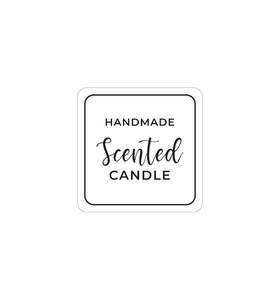 Macaron Collection: 12. Handmade Scented Candle Label 3.4cm - Transparent