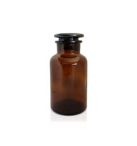 Amber Apothecary Glass Jar with Lid 125ml