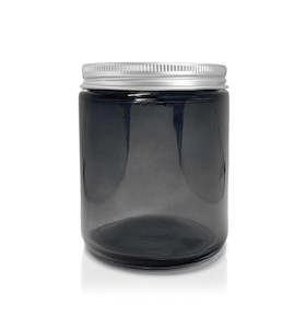 The Pharmacist Collection: Smoke Grey Pharmacist Glass Jar with Silver Lid 200ml