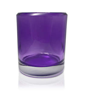 Purple Bevel Edge with Thick Base Candle Jar - 300mls