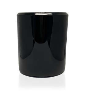 Bevel Edge: Black & Inner Gold Bevel Edge with Thick Base Candle Jar - 300mls