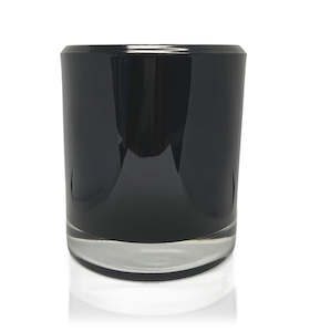 Bevel Edge: Black Bevel Edge with Thick Base Candle Jar - 300mls