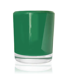 Bevel Edge: Green Bevel Edge with Thick Base Candle Jar - 300mls