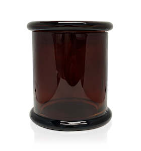 Metro Collection: Metro - Dark Amber Glass Candle Jar with Lid 280-300ml