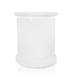 Metro Collection: Metro - White Glass Candle Jar with White Lid 280-300ml