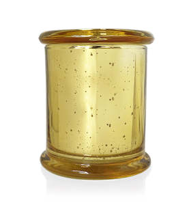 Metro Collection: Metro - Mercury Gold Glass Candle Jar with Lid 280-300ml