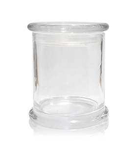 Metro - Clear Glass Candle Jar with Lid 280-300ml