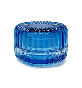 Macaron Collection: Blue Macaron Glass Jar with Lid 90ml