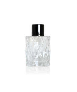Diffuser Bottles: 50ml Diamond Cut Diffuser Bottle - Black Collar