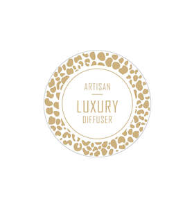 16. Artisan Luxury Diffuser Label 4.2cm Dia - Transparent with Gold Foiling