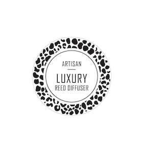 40. Artisan Luxury Reed Diffuser Label 4.2cm Dia - Transparent