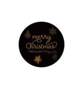 Diffuser Retail Packaging: 45. Gold Merry Christmas Label 4.2cm Dia