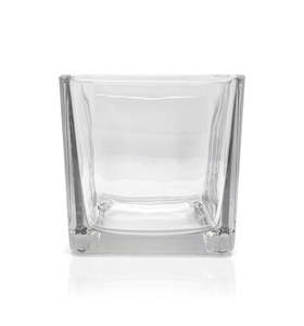Square Collection: Clear Square Glass Candle Jar 250ml