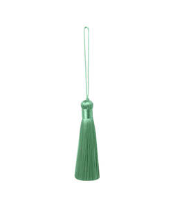 St Patricks Day Sale: Green Metallic Tassel