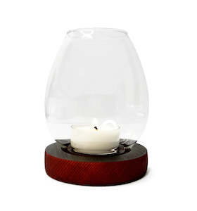 Tea Light Holders: Tea Light Holder with Wooden Base