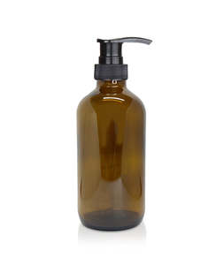 Team: 250ml Glass Amber Bottle with Pump