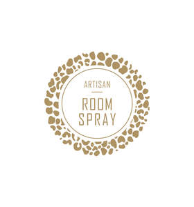 Room Spray: 24. Artisan Room Spray Label 4.2cm Dia - Transparent with Gold Shiny Foil