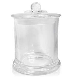 Make Your Own Bath Salts Soaks: Lizzy Clear Glass Candle Jar with Lid 440ml