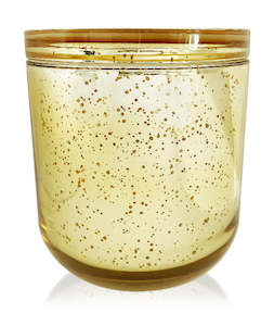 Jumbo Round Bottom Tumbler - Mercury Gold Jar with Glass Lid 700ml