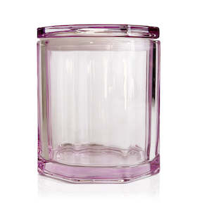 Elaine Collection: Elaine Purple Glass Candle Jar with Lid 600mls