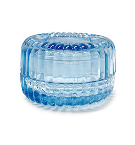 Macaron Collection: Light Blue Macaron Glass Jar with Lid 90ml