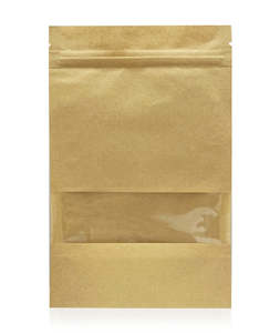 Retail Packaging: Large Kraft Bag with Window - Resealable