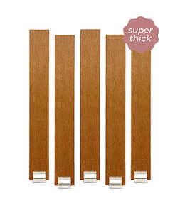 Super Thick 20mm x 15cm Wooden Wicks with Metal Base