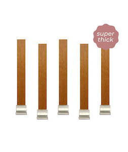 Kings Birthday Sale: Super Thick 8mm x 9cm Wooden Wicks with Metal Base