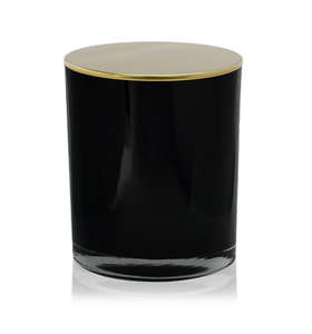 Team: Medium Classic Tumbler - Black Jar  with Gold Metal Tumbler Lid 280 - 300ml