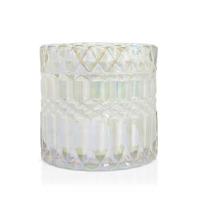 Darcy Vintage Cut Glass Candle Jar with Lid - 200mls - White Ion