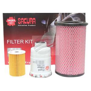 Filter Kits: Sakura K-18070 Filter Kit Suits Nissan Navara D22 ZD30DDT 3.0L Turbo